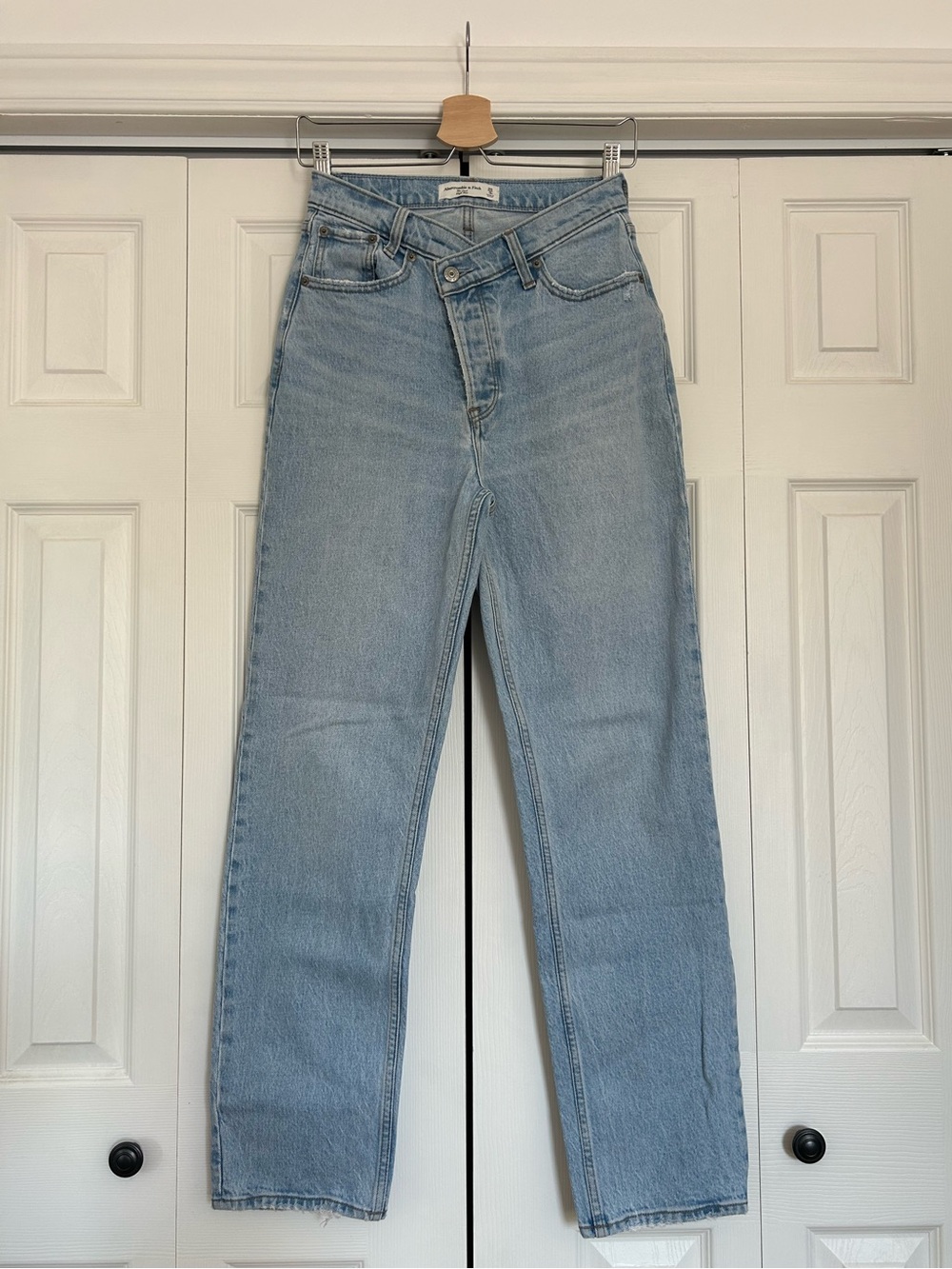 Abercrombie & Fitch The Dad High Rise Crossover Waist Jeans W25 - Picture 2 of 7